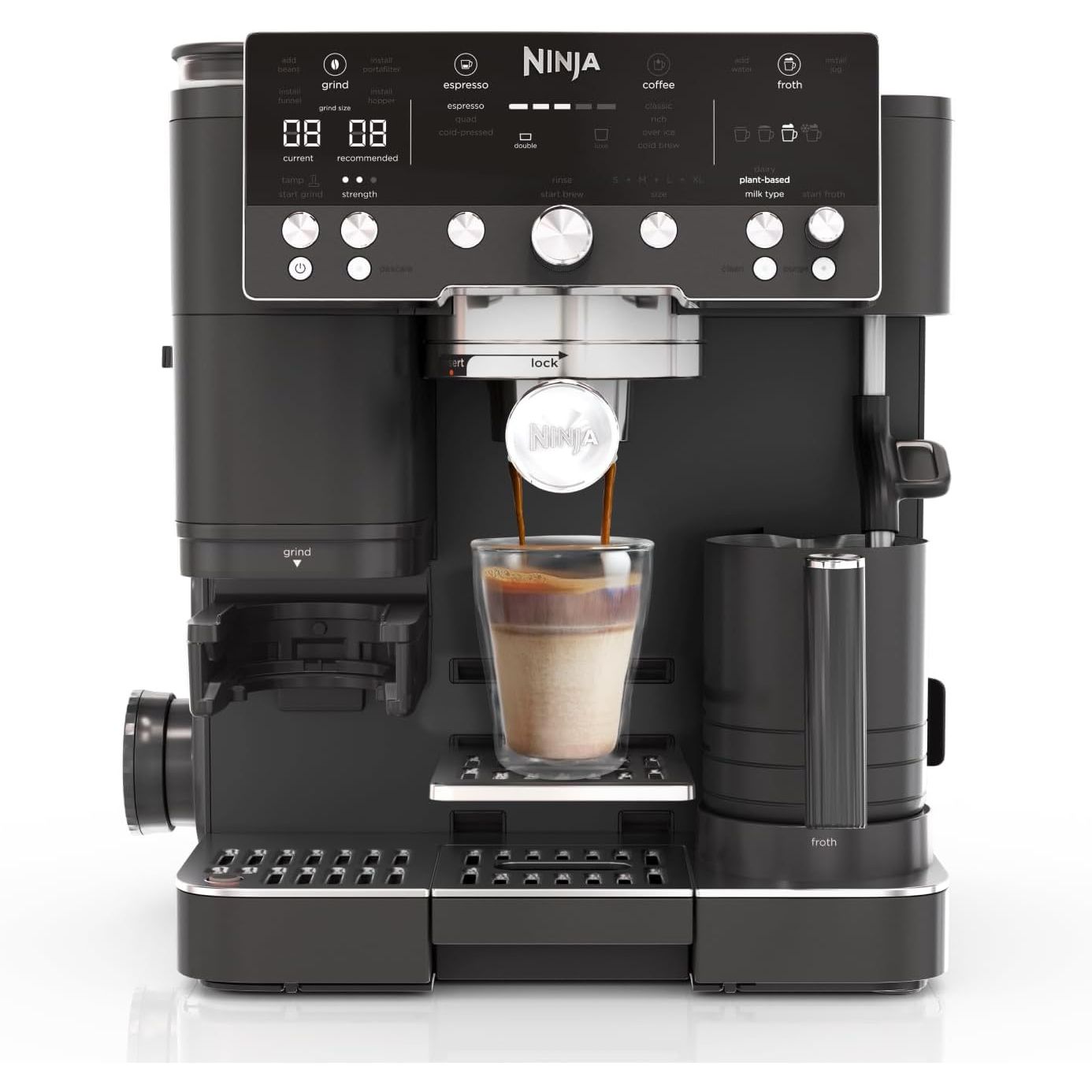 Buy Ninja,Ninja Luxe Premier 3-in-1 Coffee Machine – Latte, Cappuccino, Cold Brew & Espresso Maker with Built-in Bean Grinder & Milk Frother (Black, ES601UKBK) - Gadcet UK | UK | London | Scotland | Wales| Near Me | Cheap | Pay In 3 | Espresso Coffee Machine